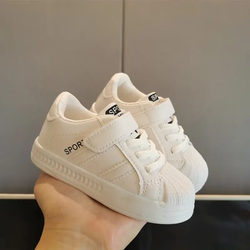White Kids Sports Sneakers for Kids Kindergarten
