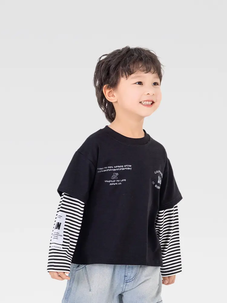 Kids Cotton Printed T-Shirt White with Peace Design - Image 6