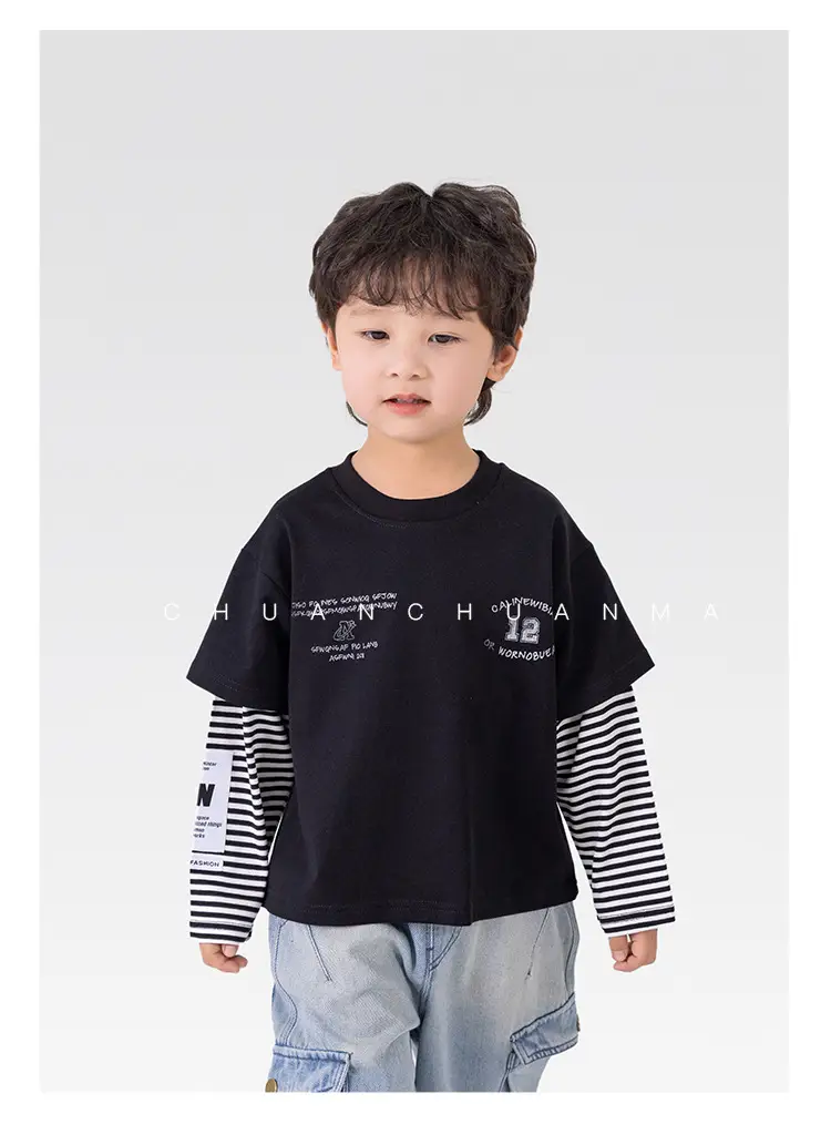 Kids Cotton Printed T-Shirt White with Peace Design — feature 14