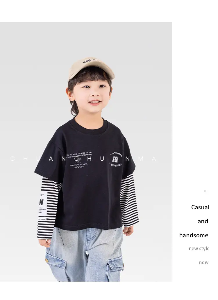 Kids Cotton Printed T-Shirt White with Peace Design — feature 19
