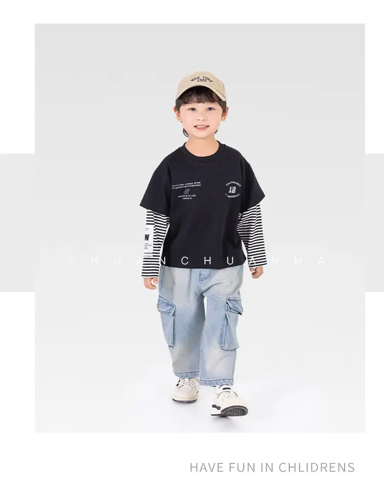 Kids Cotton Printed T-Shirt White with Peace Design — feature 21