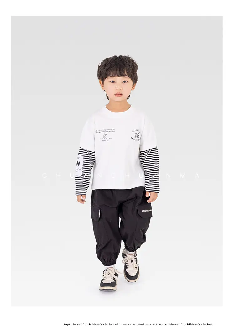 Kids Cotton Printed T-Shirt White with Peace Design — feature 24