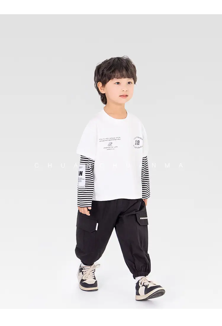 Kids Cotton Printed T-Shirt White with Peace Design — feature 26