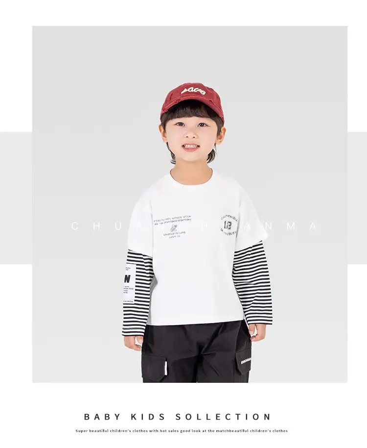 Kids Cotton Printed T-Shirt White with Peace Design — feature 29