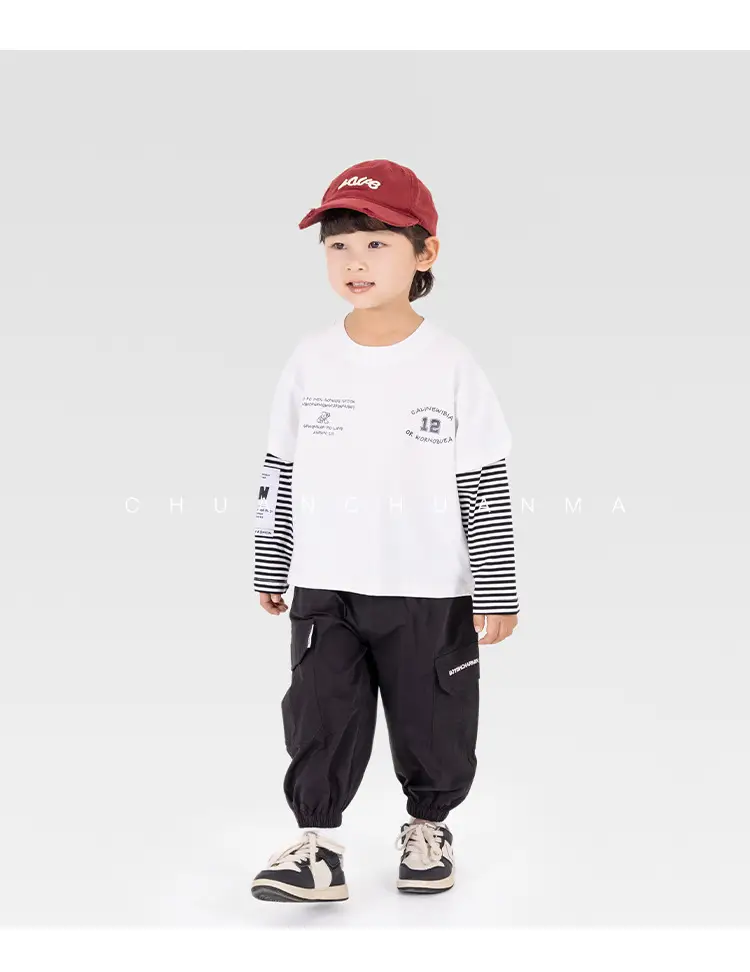 Kids Cotton Printed T-Shirt White with Peace Design — feature 30