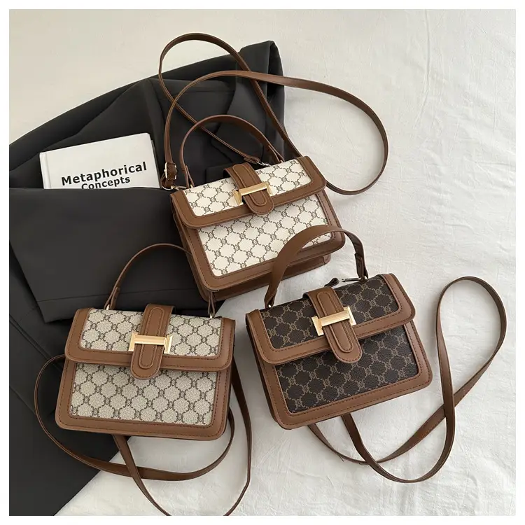 Women's Brown & White GG Pattern Crossbody Bag 2025 — feature 25