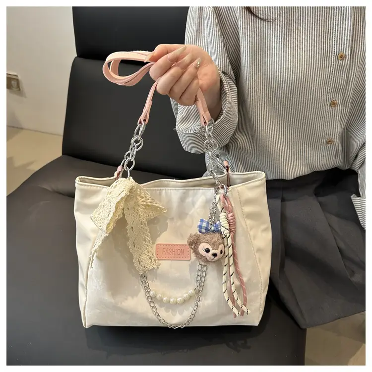 Korean Style Cream White Shoulder Bag for Women — feature 11