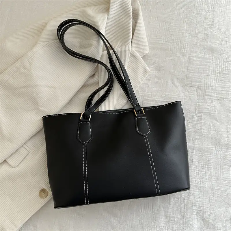 2026 Women Large Tan Leather Tote Bag Casual Shoulder Bag — feature 35