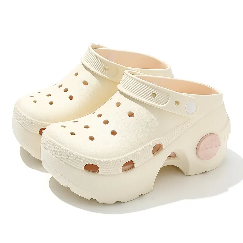 9.0cm Croc Shoes Women's Thick Soled Tall Summer Outerwear 2025 New Eva Non-Slip Breathable Beach Sandals - Image 8