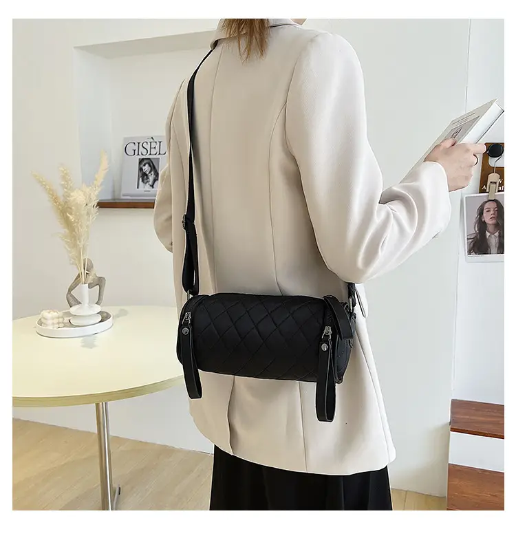 2025 Black Quilted Shoulder Crossbody Bag for Women — feature 12
