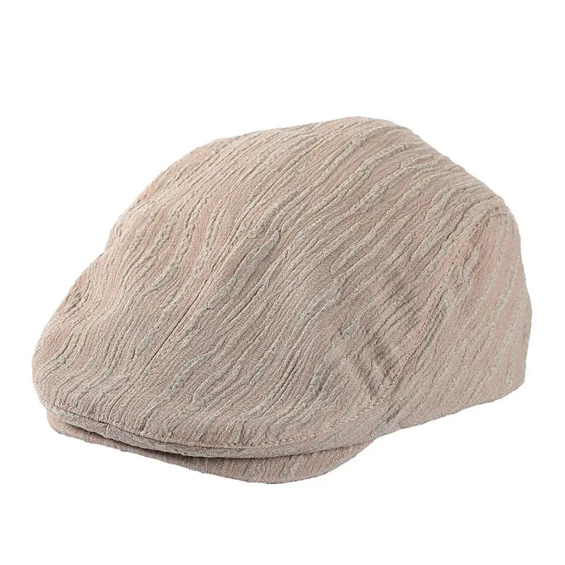 Early Spring Pleated Striped Cap for Women - Image 9