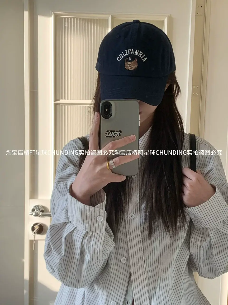 Cute Bear Embroidered Baseball Cap Big Head Circumference Face Big Show Face Small Korean Style Ins College Style Couple Duck Tongue Hat — feature 5