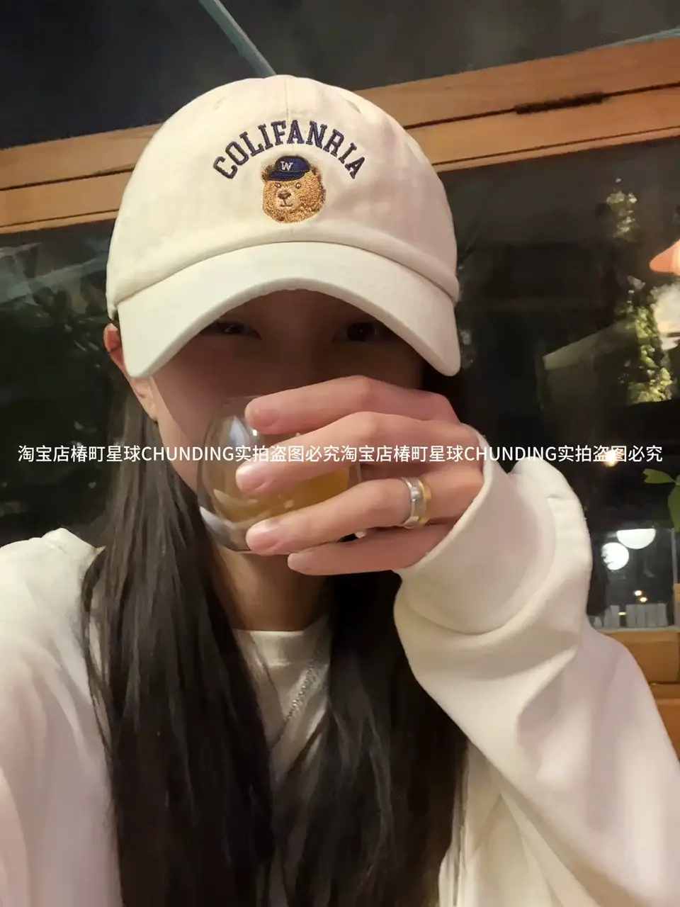 Cute Bear Embroidered Baseball Cap Big Head Circumference Face Big Show Face Small Korean Style Ins College Style Couple Duck Tongue Hat — feature 7