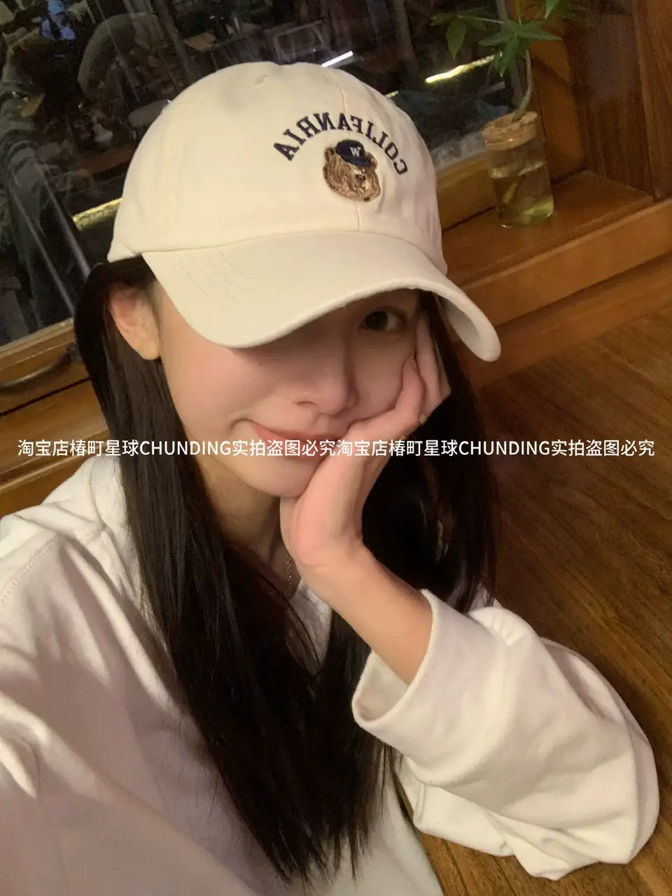 Cute Bear Embroidered Baseball Cap Big Head Circumference Face Big Show Face Small Korean Style Ins College Style Couple Duck Tongue Hat — feature 8