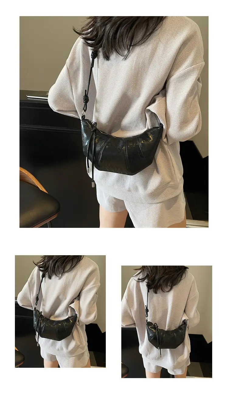 Women Croc Stitch Shoulder Bag Cream 2025 — feature 9