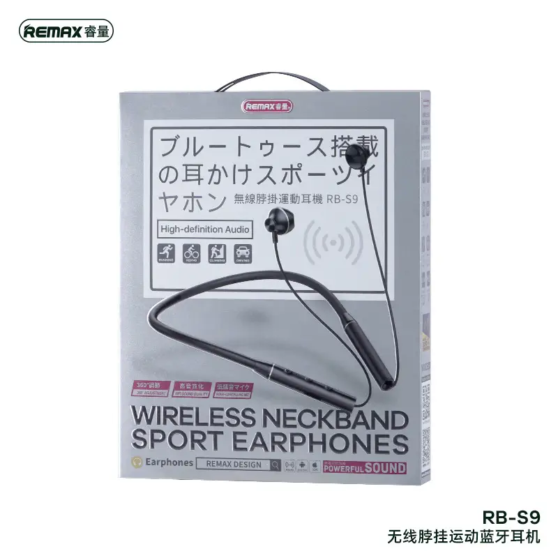 Magnetic Wireless Neck Headset RB-S9 with Bluetooth & Noise Reduction - Image 6