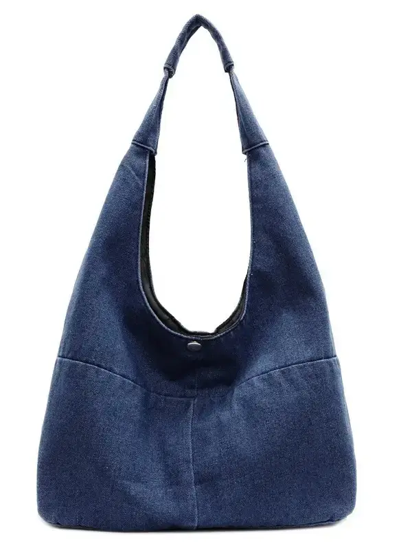 2025 Spring Denim Tote Bag One Shoulder Casual All Match - Image 8