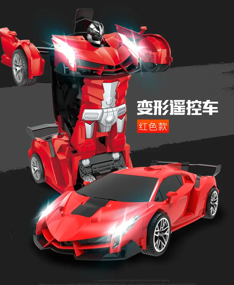 Cross-Border 1:18 One-Click Deformation Remote Control Car 2.4g Electric Racing King Kong Robot Kidsren's Toy Car Model — feature 12