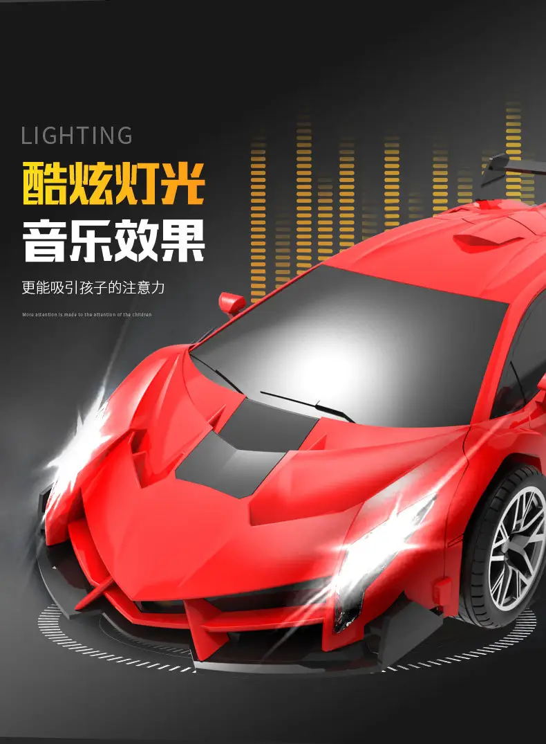 Cross-Border 1:18 One-Click Deformation Remote Control Car 2.4g Electric Racing King Kong Robot Kidsren's Toy Car Model — feature 8