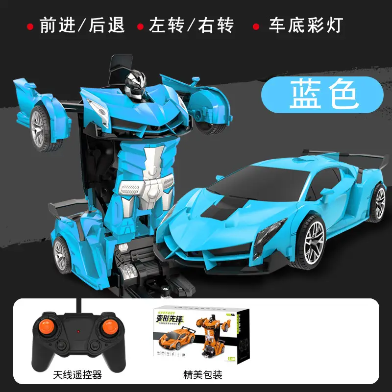 Cross-Border 1:18 One-Click Deformation Remote Control Car 2.4g Electric Racing King Kong Robot Kidsren's Toy Car Model - Image 2