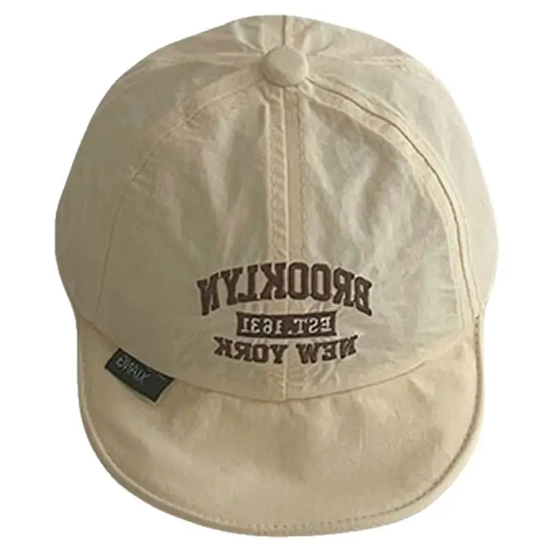 Kids Korean Baseball Cap Beige Spring Summer - Image 11