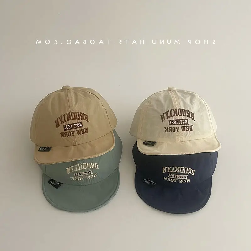 Kids Korean Baseball Cap Beige Spring Summer — feature 1