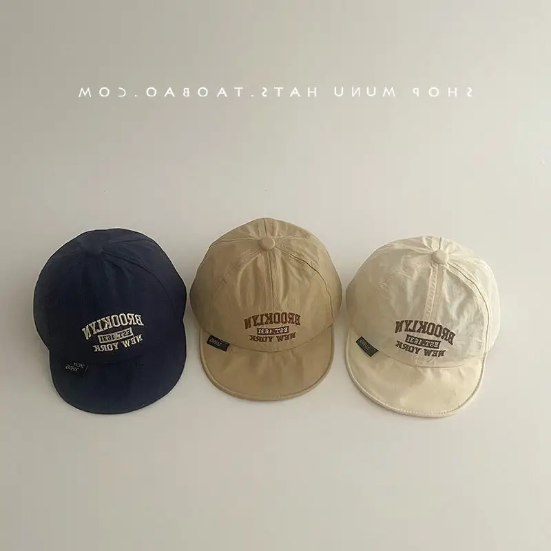 Kids Korean Baseball Cap Beige Spring Summer — feature 3
