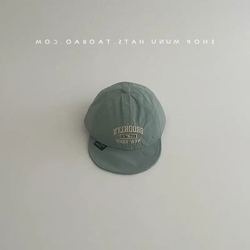 Kids Korean Baseball Cap Beige Spring Summer - Image 3