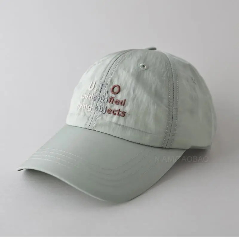 Women's Letter Embroidered Baseball Cap Light Green