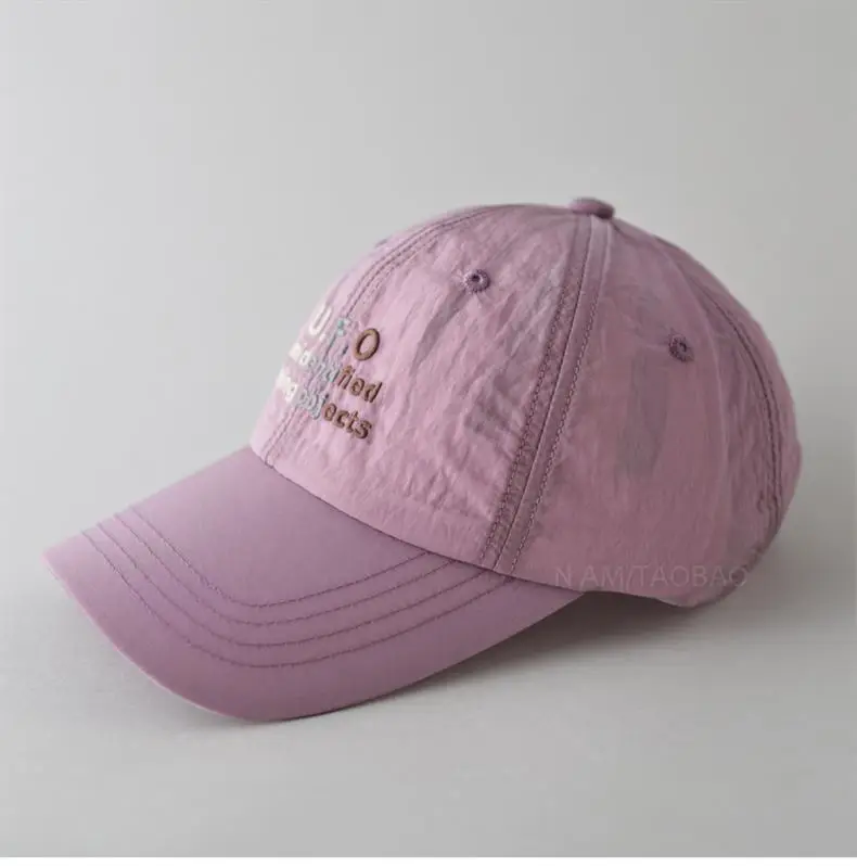 Women's Letter Embroidered Baseball Cap Light Green — feature 10