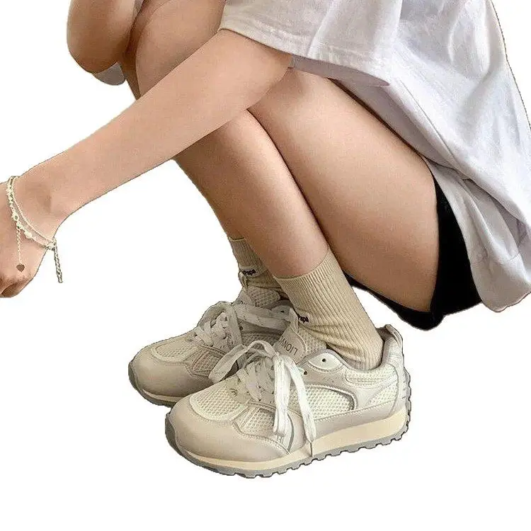 Explosions Joker Bottom Mesh sneaker Women's 2025 New Spring Increased Casual White Lightweight Thick Torre Shoes - Image 6