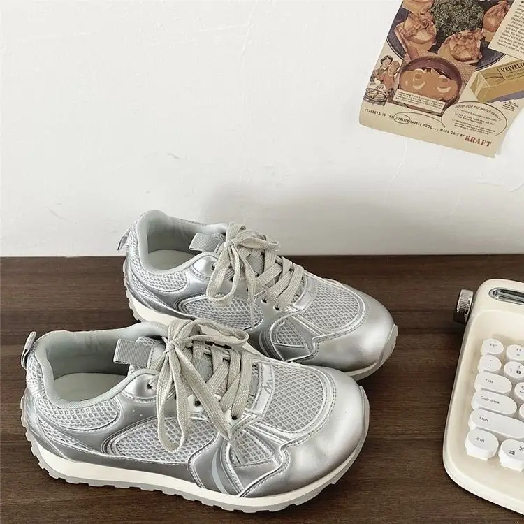 Explosions Joker Bottom Mesh sneaker Women's 2025 New Spring Increased Casual White Lightweight Thick Torre Shoes — feature 1