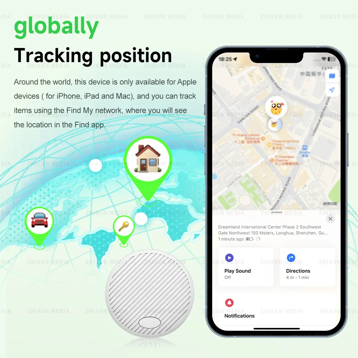 AirTag Apple Smart Location Tracker White - Image 7