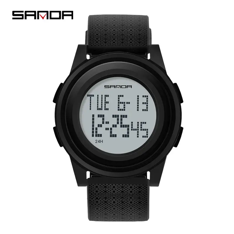 SANDA Multi-Color Digital Watch with LED Light