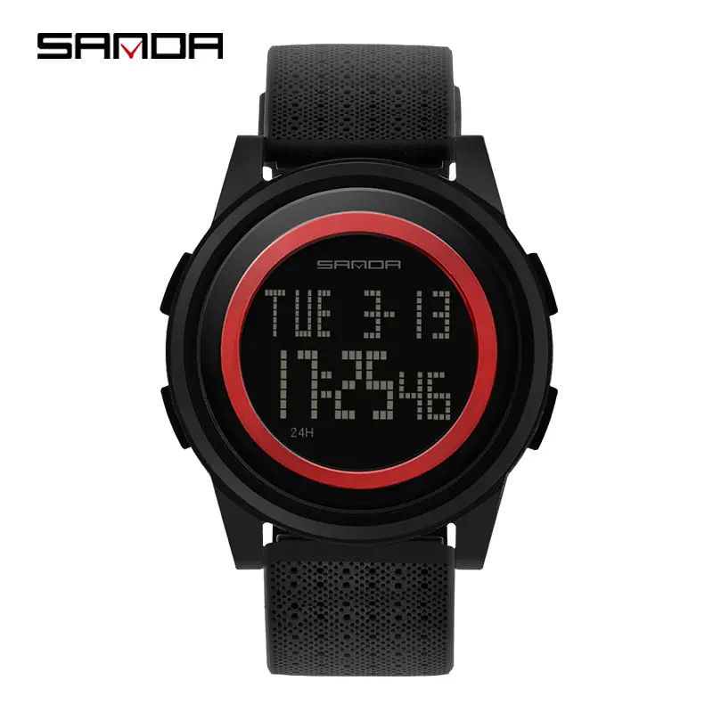SANDA Multi-Color Digital Watch with LED Light