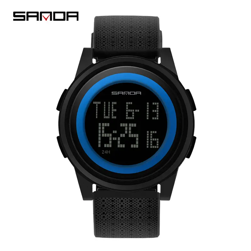 SANDA Multi-Color Digital Watch with LED Light