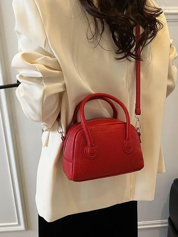 Pink Textured Shoulder Bag for Women 2026 - Image 9