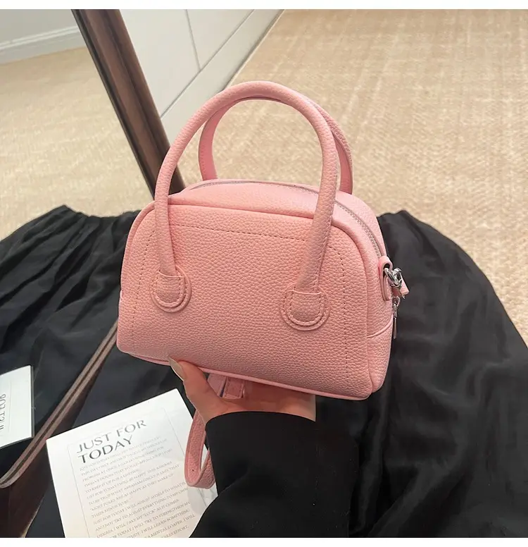 Pink Textured Shoulder Bag for Women 2026 — feature 36