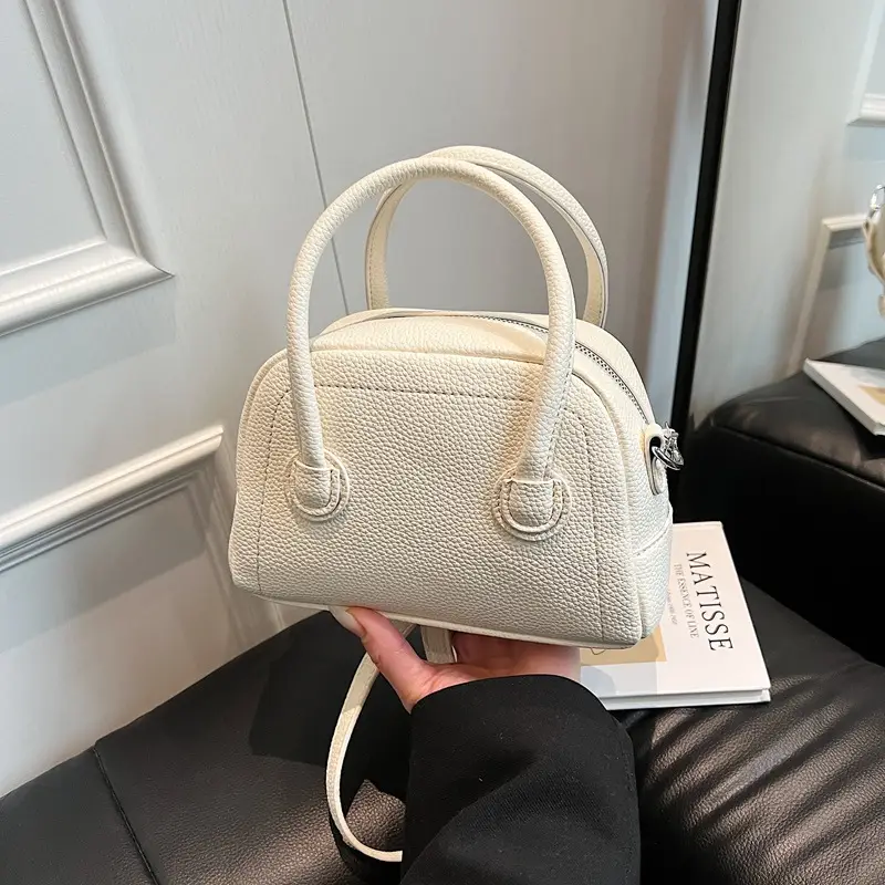 Pink Textured Shoulder Bag for Women 2026 - Image 4