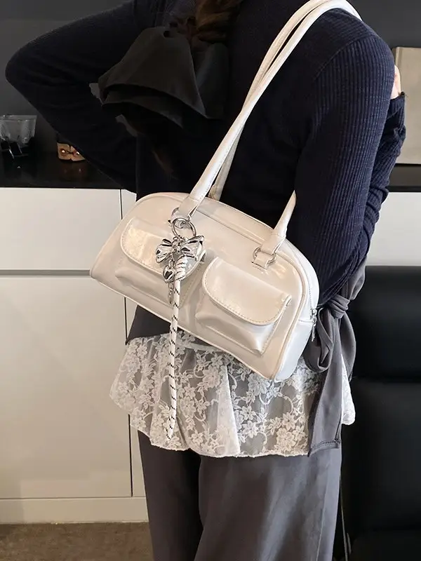 Pink Cross-Border Shoulder Bag with Diamond Charm - Image 12