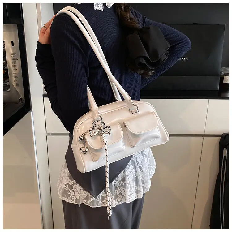 Pink Cross-Border Shoulder Bag with Diamond Charm — feature 22