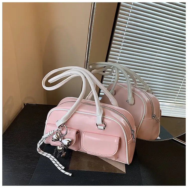 Pink Cross-Border Shoulder Bag with Diamond Charm — feature 26