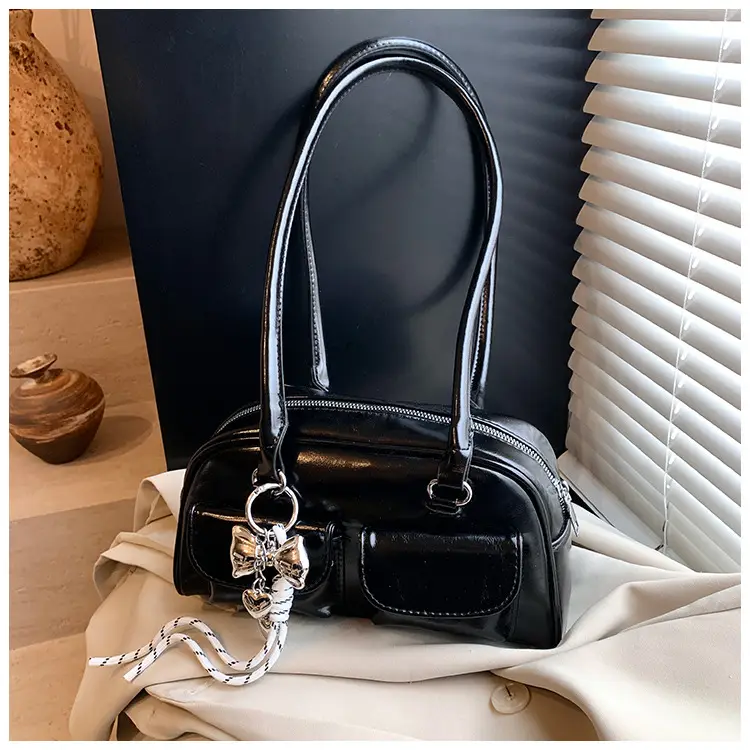 Pink Cross-Border Shoulder Bag with Diamond Charm — feature 34