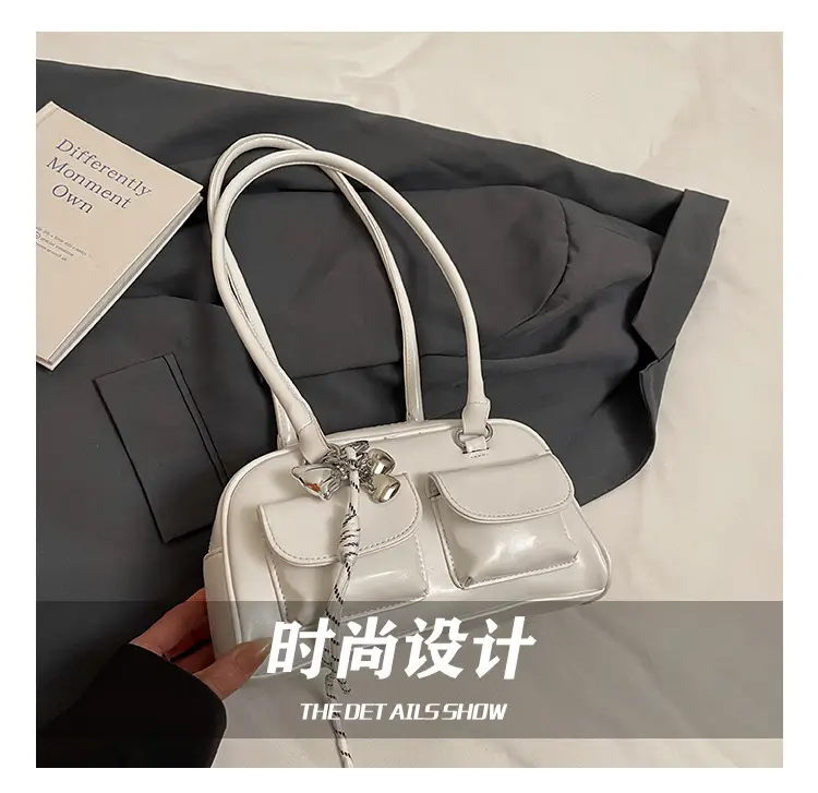 Pink Cross-Border Shoulder Bag with Diamond Charm — feature 5