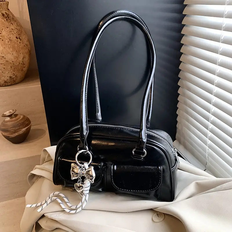 Pink Cross-Border Shoulder Bag with Diamond Charm - Image 3