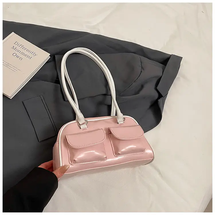 Pink Cross-Border Shoulder Bag with Diamond Charm - Image 6