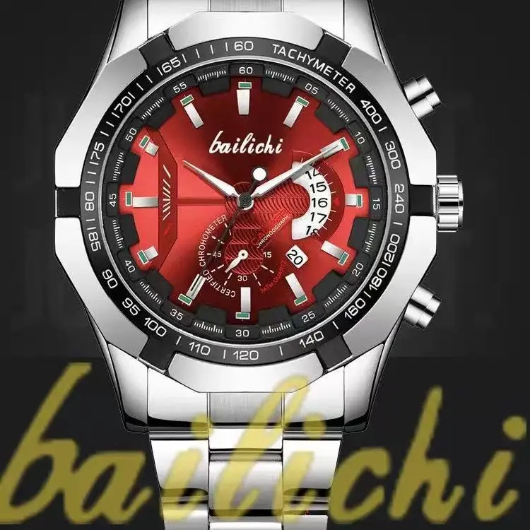 Men's Stainless Steel Chronograph Watch with Calendar & Waterproof - Image 5
