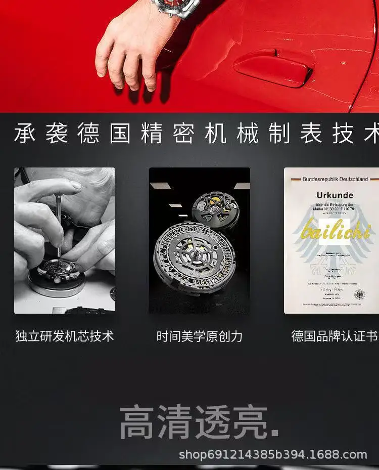 Men's Stainless Steel Chronograph Watch with Calendar & Waterproof — feature 5