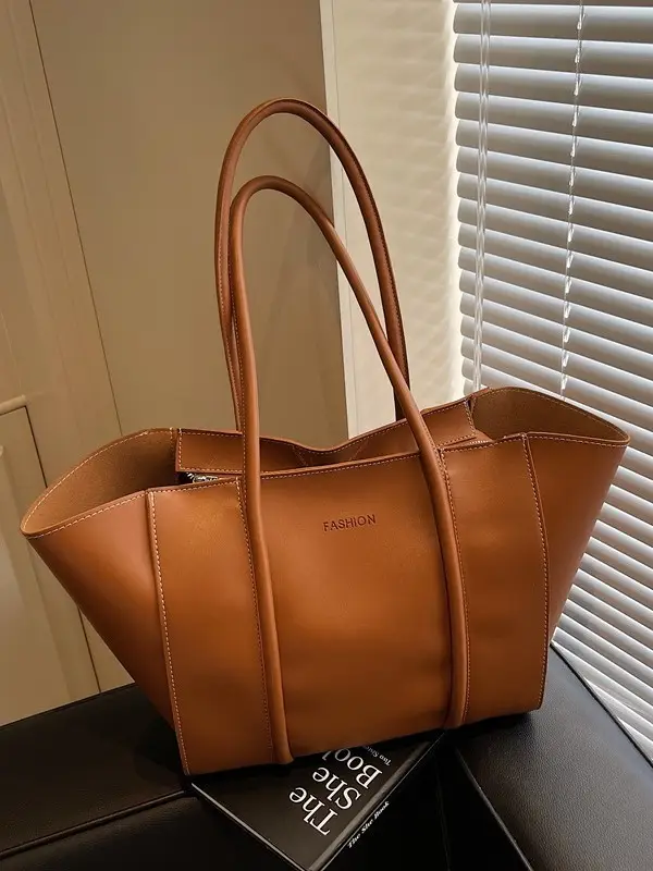 Brown Women's Large Tote Bag Spring Summer - Image 8