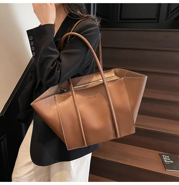 Brown Women's Large Tote Bag Spring Summer — feature 14